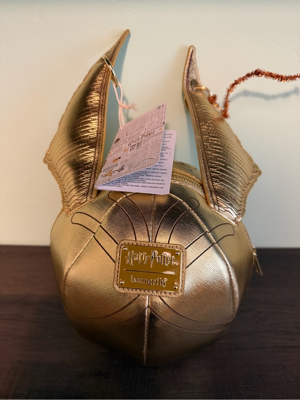 NWT Loungefly Harry Potter Golden Snitch Crossbody Bag - Gold